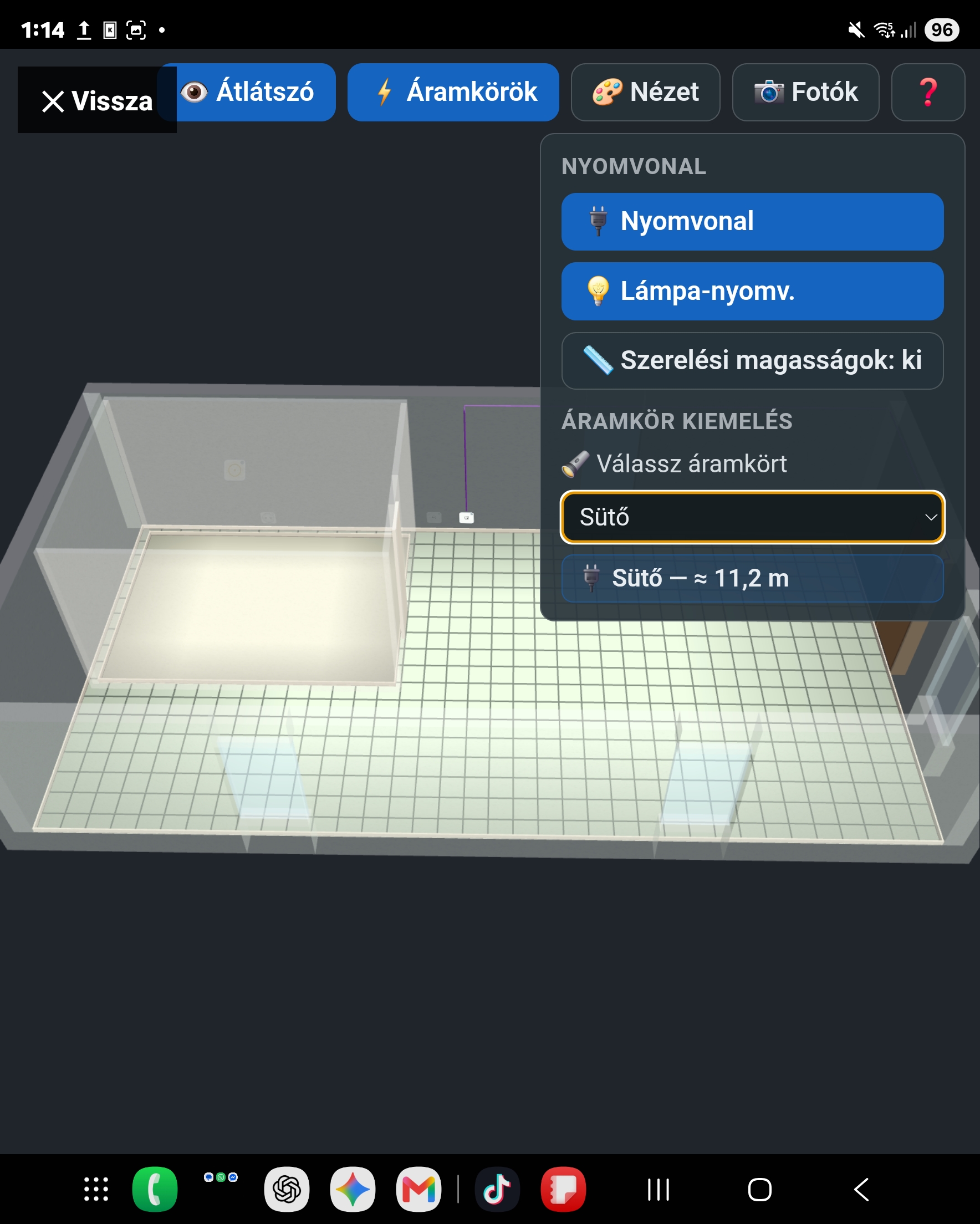 3D nyomvonal-tervező